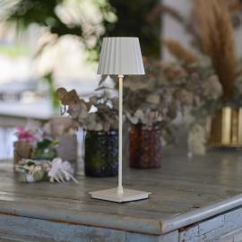 Battery-powered rechargeable table lamp