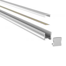 Profilo in alluminio estruso per installazione angolare