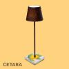 Lampada da tavolo ricaricabile con base in ceramica di Vietri Mod. Cetara